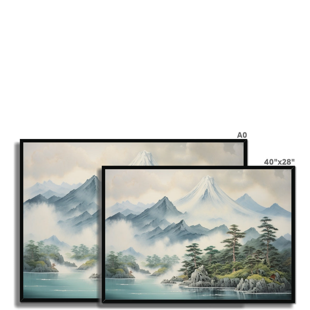 静か (Shizuka) - (quiet, calm) Framed Print
