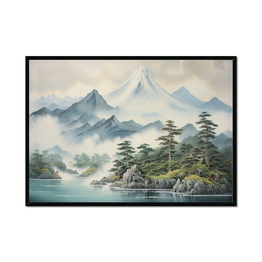 静か (Shizuka) - (quiet, calm) Framed Print