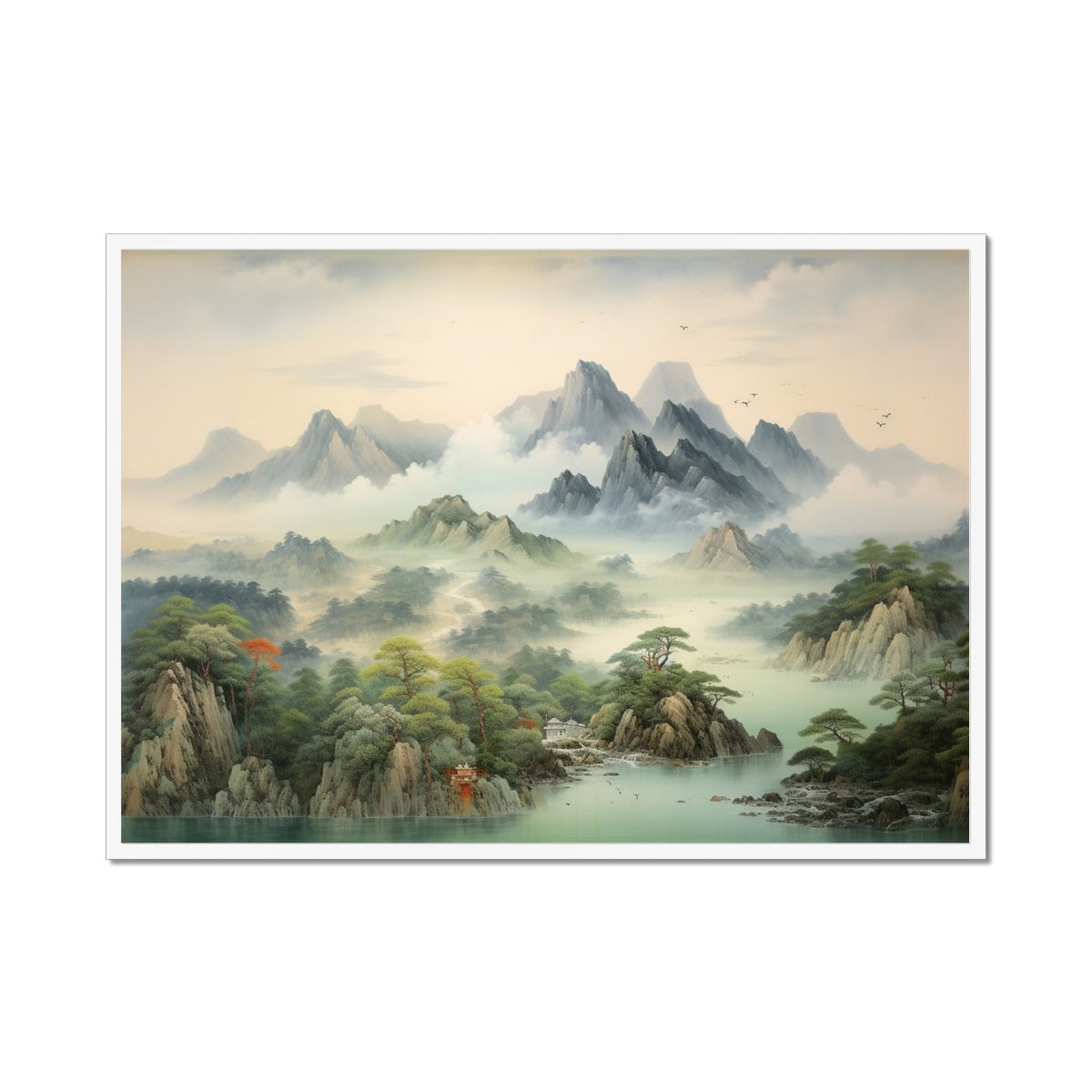平和 (Heiwa), (peaceful) Framed Print